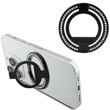 Guess MagSafe futrola za iPhone s cirkonima, crna