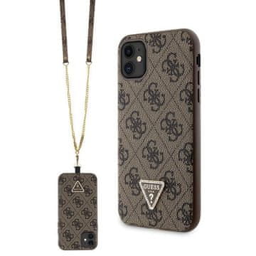 Guess Futrola Guess Crossbody 4G Metal Logo za iPhone 11 / Xr - smeđa