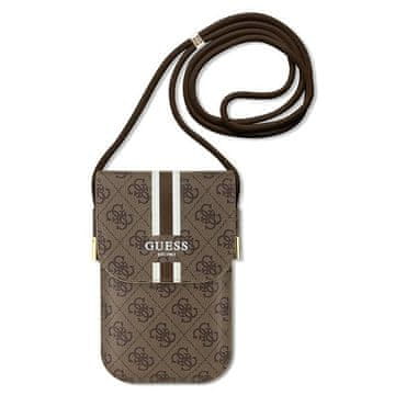 Guess Guess torbica 4G Stripes za pametni telefon - smeđa