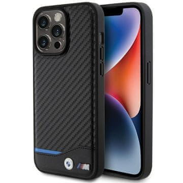 Bmw Futrola BMW Leather Carbon za iPhone 15 Pro Max - crna