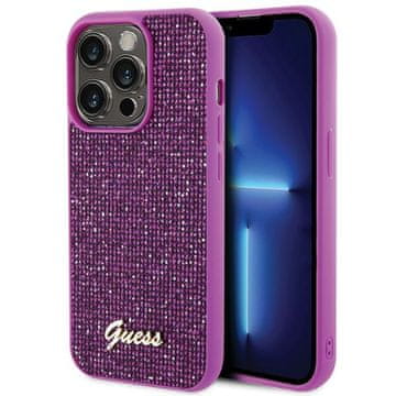Guess Maska Guess Disco Metal Script za iPhone 15 Pro - roza