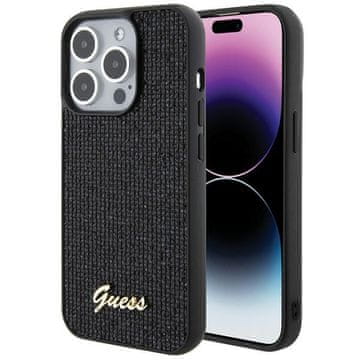 Guess Crna metalna maskica s disco natpisom za iPhone 15 Pro