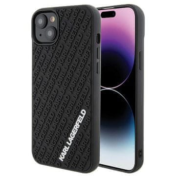 Karl Lagerfeld Karl Lagerfeld maska za iPhone 15 Plus, 3D Rubber Multi Logo, crna