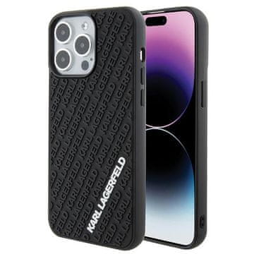 Karl Lagerfeld Karl Lagerfeld maska za iPhone 15 Pro Max, 3D Rubber Multi Logo, crna