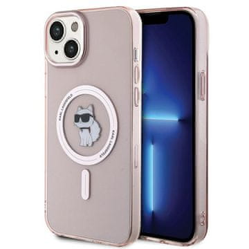 Karl Lagerfeld Karl Lagerfeld maska za iPhone 15 Plus, IML Choupette MagSafe, roza