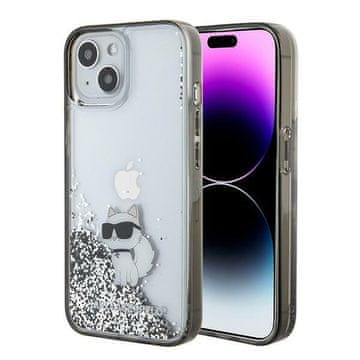 Karl Lagerfeld Karl Lagerfeld Liquid Glitter Choupette maska za iPhone 15 - prozirna