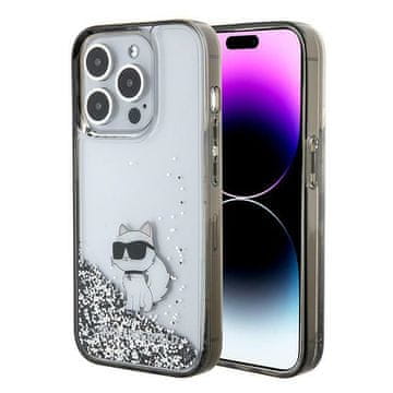 Karl Lagerfeld Karl Lagerfeld Liquid Glitter Choupette maska za iPhone 15 Pro Max - prozirna