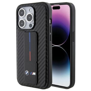Bmw Futrola BMW Grip Stand Smooth & Carbon za iPhone 15 Pro - Crna