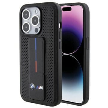 Bmw Futrola BMW Grip Stand Smooth & Perforated za iPhone 15 Pro - Crna