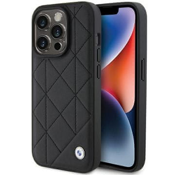 Bmw BMW futrola Šivano kožno za iPhone 15 Pro Max - crna