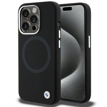 Bmw BMW Signature futrola za iPhone 15 Pro Max - tekući silikon, MagSafe - crna