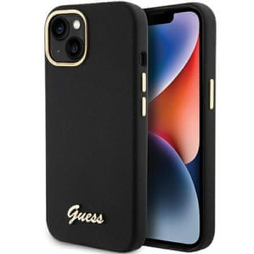 Guess Guess silikonska maska za iPhone 15 - crna