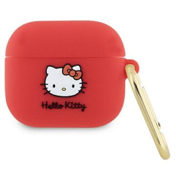 HELLO KITTY Silikonska maskica za AirPods 3 3D, boje fuksije