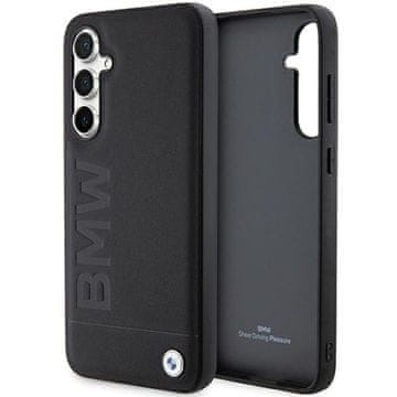 Bmw Dizajnerska preklopna futrola BMW Leather Hot Stamp za Samsung S23 FE, crna