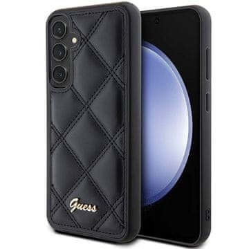 Guess Guess Quilted Metal Logo futrola za Samsung S23 FE, crna
