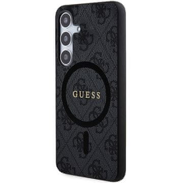 Guess Navlaka za Samsung Galaxy S24 Guess 4G Collection Leather Metal Logo MagSafe - crna