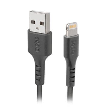 SBS SBS TECABLEUSBIP589K USB-A na Lightning kabel, 1m, MFi, crna
