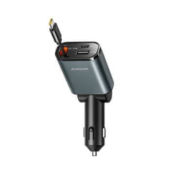 Joyroom Joyroom JR-CCL07 auto punjač 3u1 s kablom, 30W, tamno siva