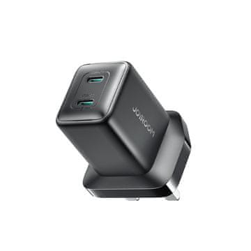 Joyroom Joyroom JR-TCG17 45W 2x USB-C GaN zidni punjač (UK utikač) - crna