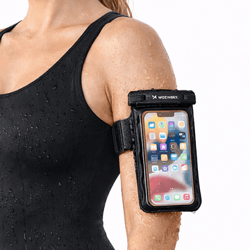 WOZINSKY Wozinsky WWE-01 vodootporna torbica za mobitel s narukvicom, PVC, crna