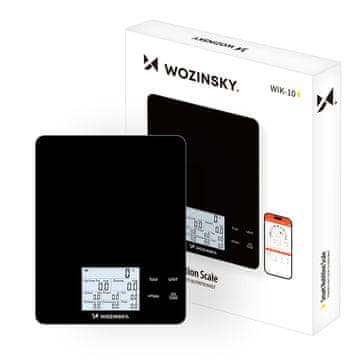 WOZINSKY Pametna kuhinjska vaga Wozinsky WIK-10 s zaslonom i Bluetoothom - crna