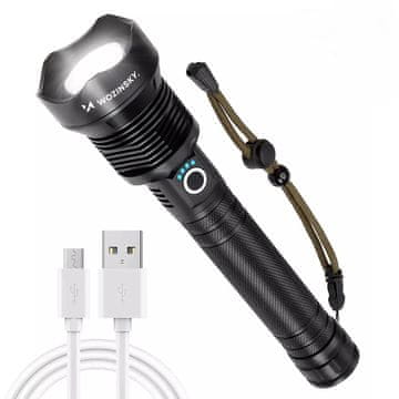 WOZINSKY Wozinsky WLT-20W taktična svjetiljka, 20W, 2000lm, CREE diode, IP65, crna