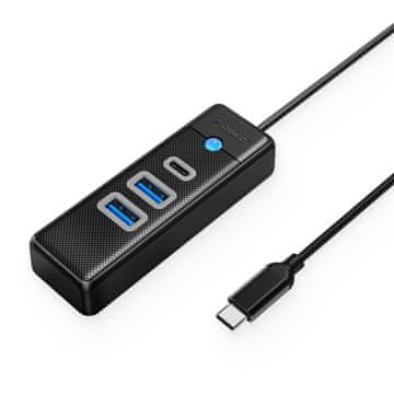 Orico Orico PWC2U-C3 USB Hub s 3 priključka (2x USB-A 3.0, 1x USB-C 3.0), 1 m, crna