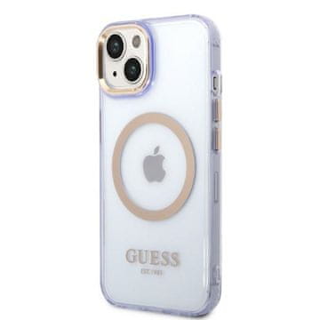 Guess Guess Tvrda Futrola Za Iphone 14 15 13 6.1 Za Magsafe Zlatni Okvir