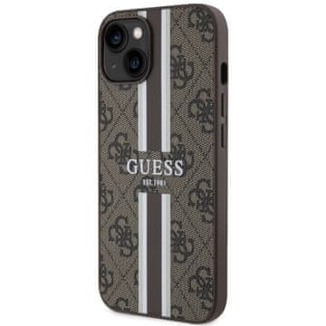 Guess Guess Tvrda Futrola Za Iphone 14 15 13 Za Magsafe 6.1 S Uzorkom Tiskanih Pruga