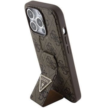 Guess Guess Tvrda Futrola Za Iphone 15 Pro 6.1 S Držačem I Postoljem 4G, Trokutastim Utiskom