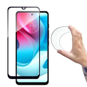 HURTEL Kaljeno staklo za Moto G60s s potpunim pokrivanjem Flexi Nano okvira