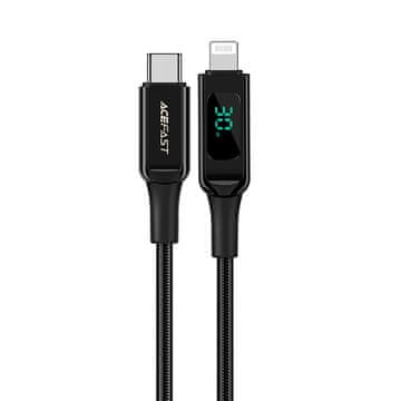 AceFast Acefast MFI USB Type C - Lightning kabel 1.2m, 30W, 3A crni (C6-01)