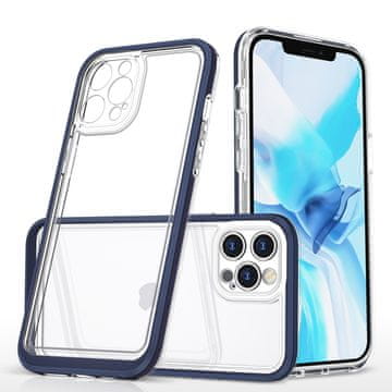 Clear Hybrid Armor Clear 3u1 maska za iPhone 12 Pro Max s plavim okvirom