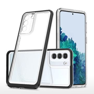 Clear Hurtel Clear 3in1 maska za Samsung Galaxy S22+ (S22 Plus), crni okvir