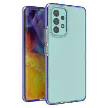 Spring Spring Case gel futrola sa šarenim okvirom za Samsung Galaxy A73 tamno plava