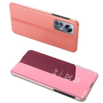 Clear Hurtel Clear View Case futrola za Xiaomi 12 Lite s preklopom, roza