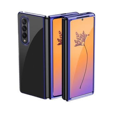 Case Hurtel Plating Case maska za Samsung Galaxy Z Fold 4, plava s metalnim okvirom
