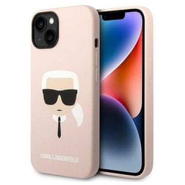 Karl Lagerfeld Karl Lagerfeld Silicone Karl's Head maska za iPhone 14 Plus (6.7"), roza