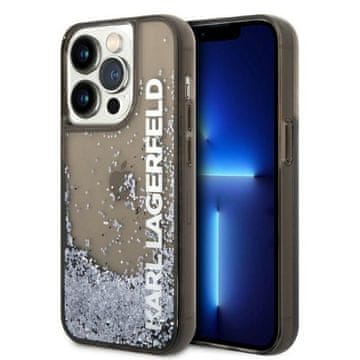 Karl Lagerfeld Karl Lagerfeld etui Liquid Glitter Elong za iPhone 14 Pro, crni