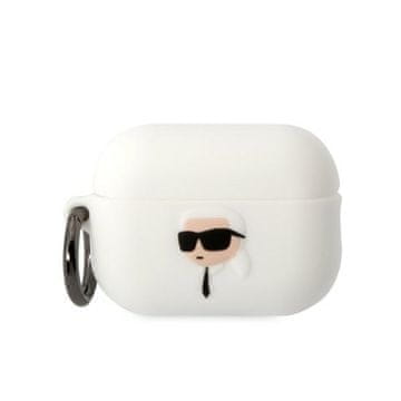 Karl Lagerfeld Karl Lagerfeld futrola za AirPods Pro 2 Silicone Karl Head 3D, bijela