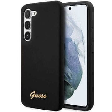 Guess Guess futrola za Samsung S23+ Silicone Vintage Gold Logo, crna