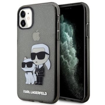 Karl Lagerfeld Gliter Choupette maskica za iPhone 11 crna