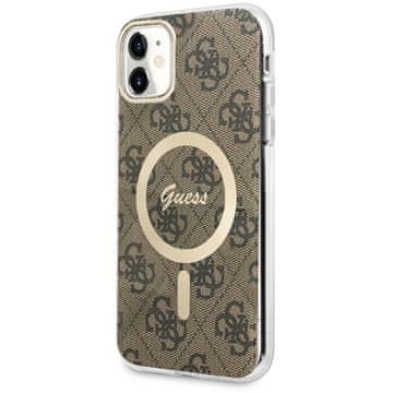 Guess Futrola za iPhone 11 Hardcase 4G MagSafe smeđa