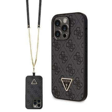 Guess Guess Crossbody 4G Metal Logo maska za iPhone 14 Pro - crna