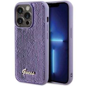Guess Metalna ljubičasta maskica sa šljokicama za iPhone 15 Pro