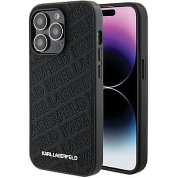 Karl Lagerfeld Karl Lagerfeld maska za iPhone 15 Pro - crna, prošivena