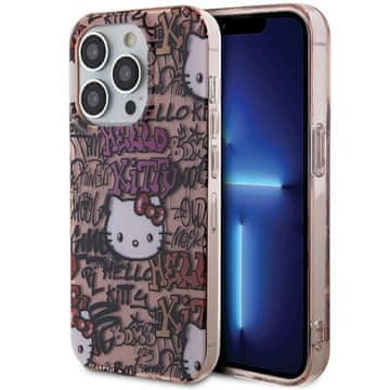 HELLO KITTY Tvrda futrola za iPhone 13 , ružičasta s grafitima