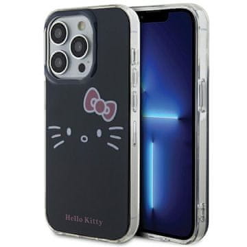 HELLO KITTY Tvrda futrola za iPhone 15 Pro Max IML s licem mačića, crna