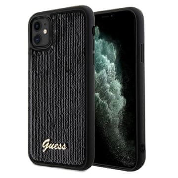 Guess Navlaka Guess Sequin Script Metal za iPhone 11 / Xr - crna