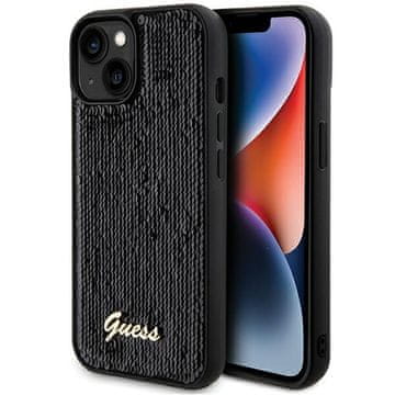 Guess Guess torbica Sequin Script Metal za iPhone 14 / 15 / 13 - crna